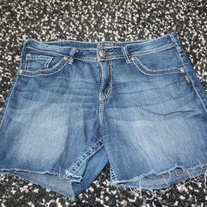 Silver Jean Shorts